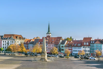 View of the historical city centre of erfurt, germany