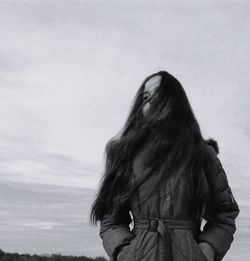 Woman looking at beach