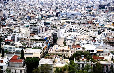 High angle view of townscape