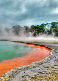 View of hot spring at national park