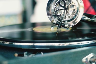 Close-up of gramophone 