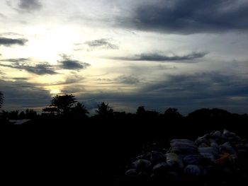 Scenic view of landscape against sky during sunset