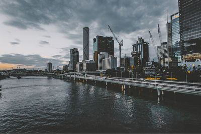 City skyline at night