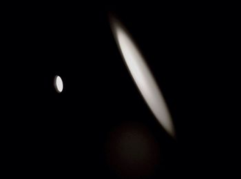 Close-up of moon over black background