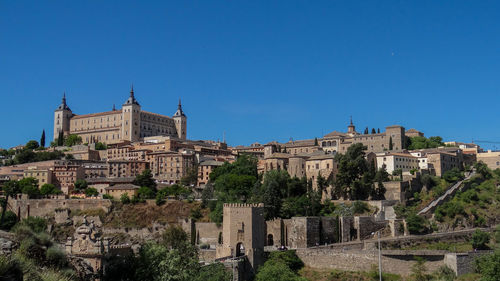 Buildings against blue sky