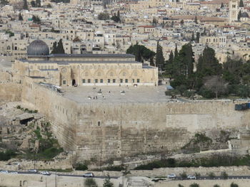 High angle view of western wall