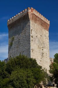 Low angle view of built structure against sky