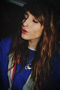 Close-up of young woman