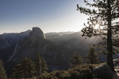 Sunrise from glacier point with a view of half dome, yosemite np