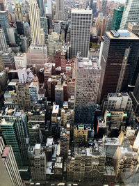 Aerial view of modern buildings in city