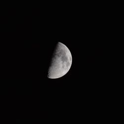 Low angle view of moon in sky