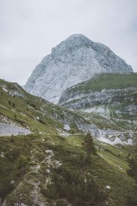 Low angle view of mountain against sky