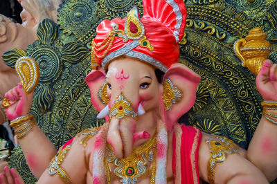 Close-up of ganesha statue