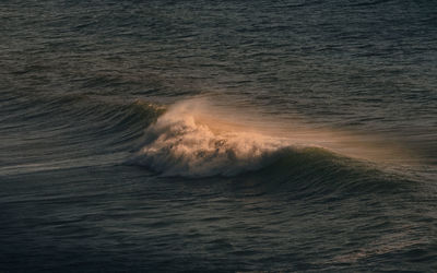 Aerial view of sea waves