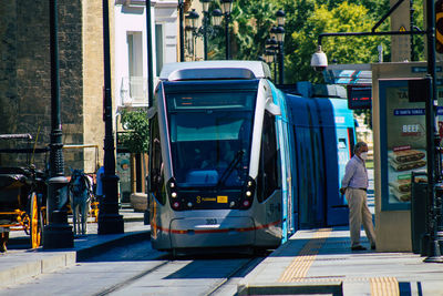 Cars on street in city