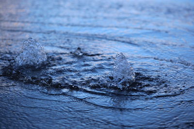 Close-up of frozen sea