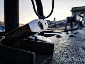 Close-up of metal structure