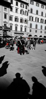 Shadow of people on street