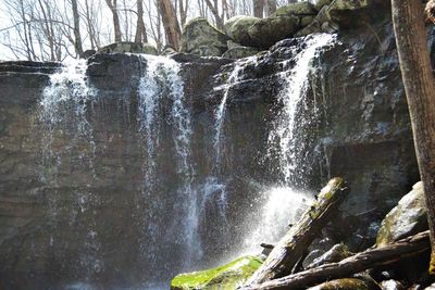 Scenic view of waterfall