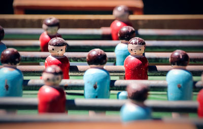 Close-up of foosball