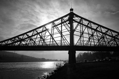 Low angle view of bridge over river