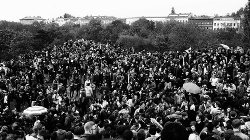 Crowd on field