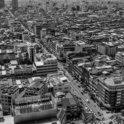 High angle view of cityscape