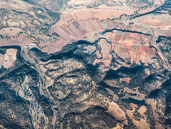 Aerial view of dramatic landscape 