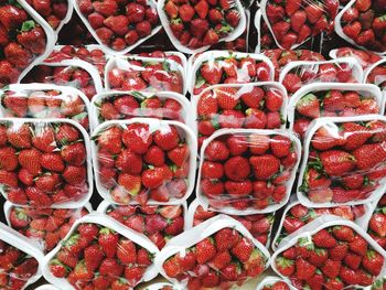 Full frame shot of strawberries