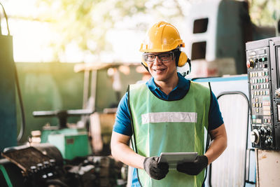 Portrait of man working