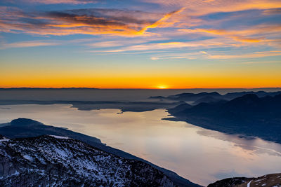 Lake of garda at sunset