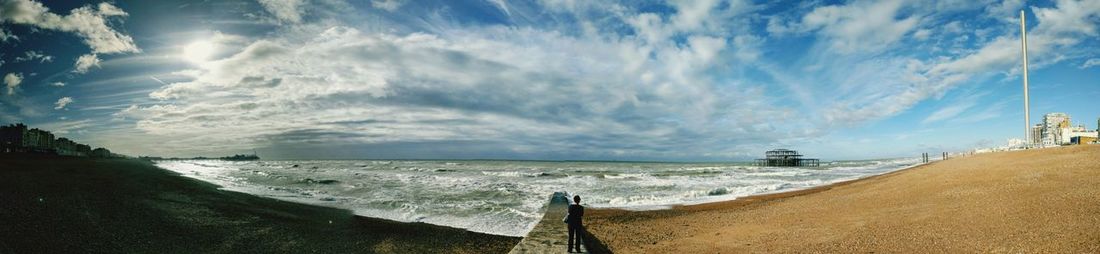 Panoramic view of sea against sky