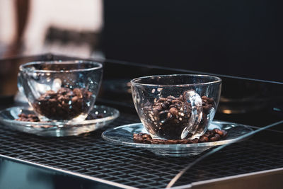 Close-up of coffee on table