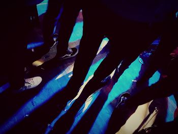 Low section of people at music concert