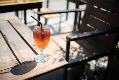 Close-up of drink on table