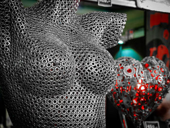 Close-up of metallic structure