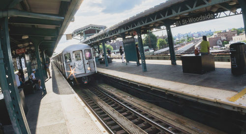 Railroad station platform