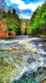 River flowing through rocks