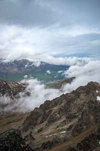 Scenic view of mountain against sky