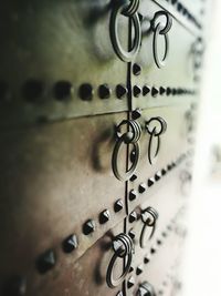 Close-up of metallic object