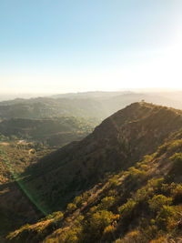 Scenic view of landscape against clear sky