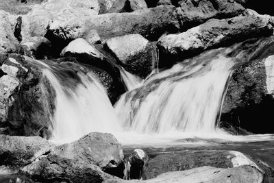 Scenic view of waterfall