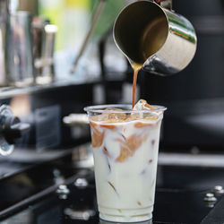 Close-up of drink on table