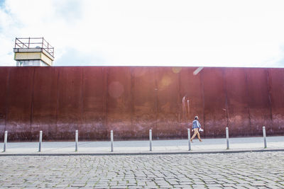 People walking on road