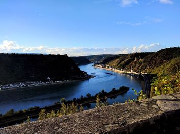 Scenic view of river against sky