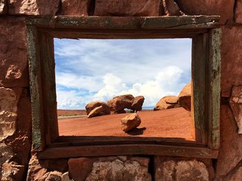 View of an animal seen through window