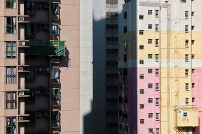 Low angle view of buildings in city