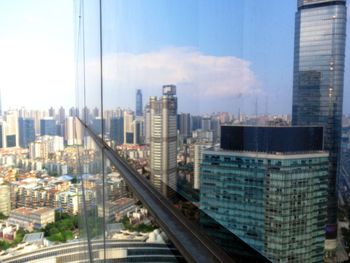 Modern cityscape against sky