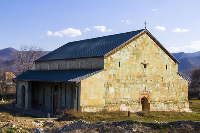 Exterior of old building against sky