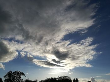 Low angle view of cloudy sky